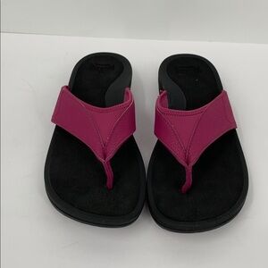 Walking Company Balboa flipflop thong sandal shoe ortho Raspberry pink new 9